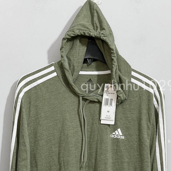adidas Men’s Pullover Hoodie in Green - Picture 4 of 6